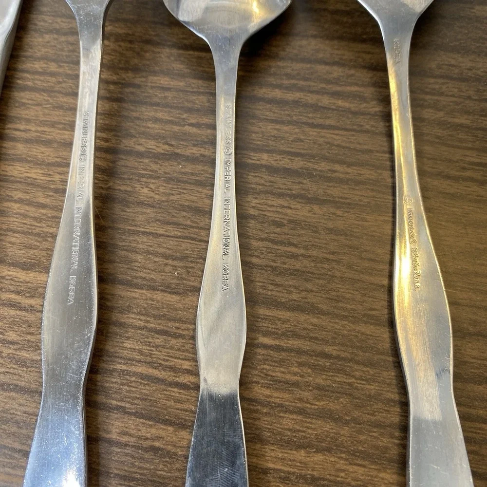 VTG Imperial Stainless 4pc TROPIC GARDEN Dinner Fork Knife Place Spoon Teaspoon